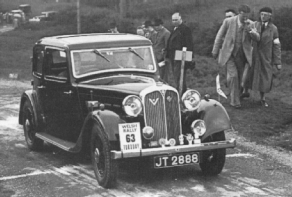 Rover 14hp Sports Saloon 1935 Welsh Rally
