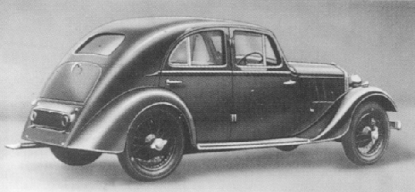 Rover Speed 14hp Streamline Coupé Heckansicht 1935