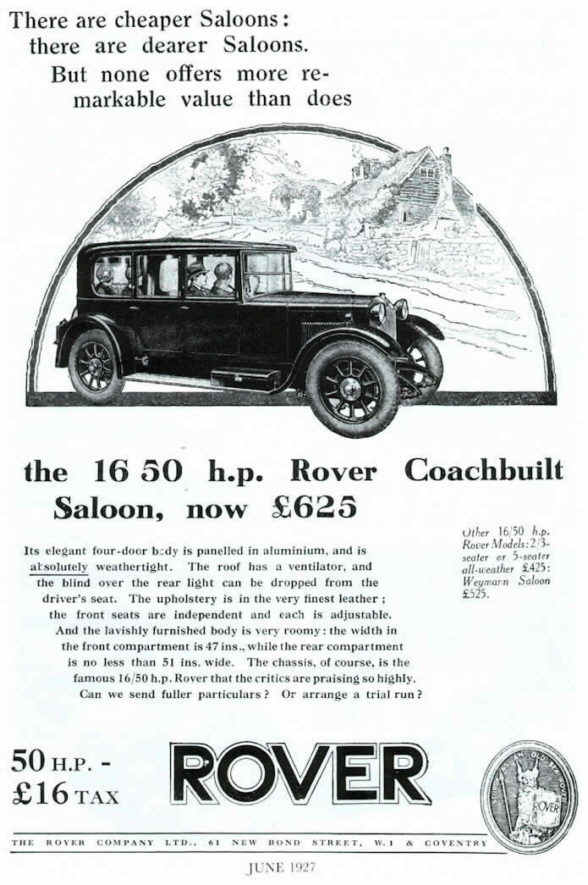 Rover 16/50 Saloon 1927