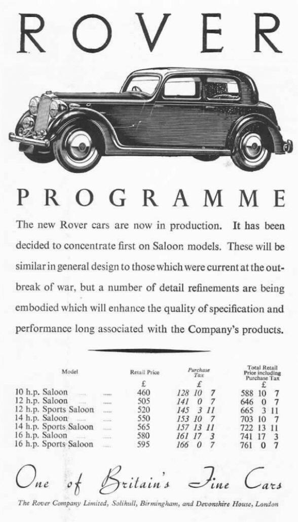 Werbung fr P2 Modelljahr 1945