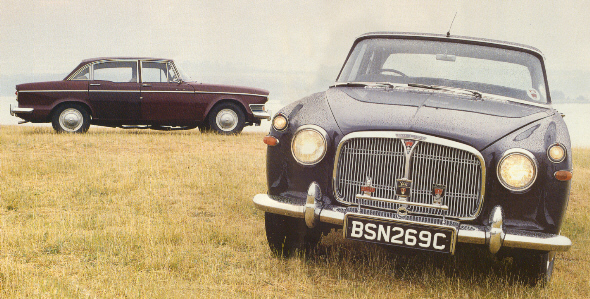 Humber Super Snipe SV und Rover P5 Mark II Coup 1965