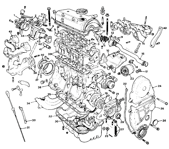 Motor 1,3 Liter Rover 213 Serie 1